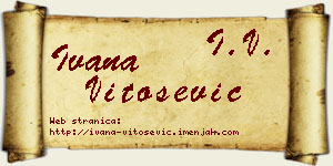 Ivana Vitošević vizit kartica
